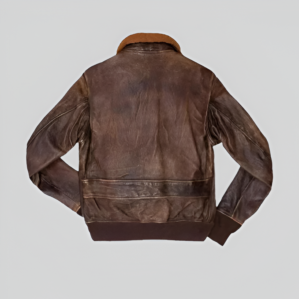 Vintage Distressed Leather G-1 Flight Jacket