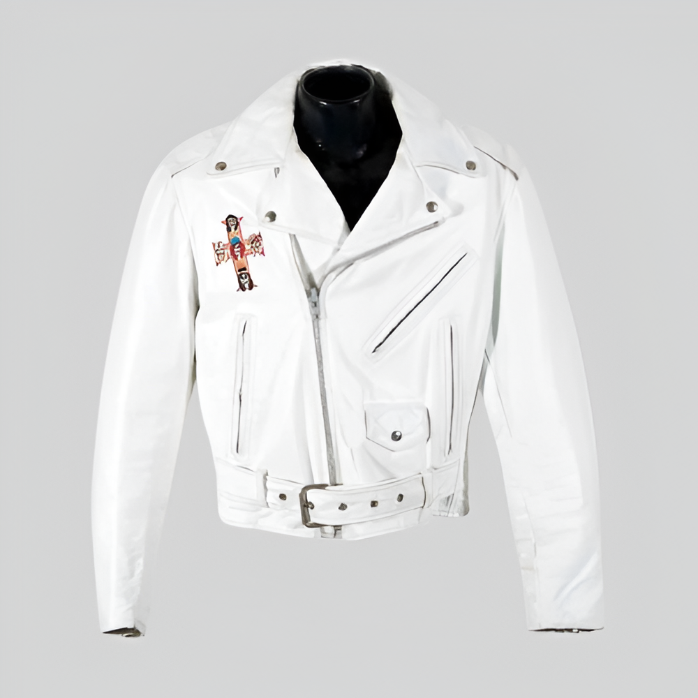 Guns N' Roses Paradise City White Leather Jacket