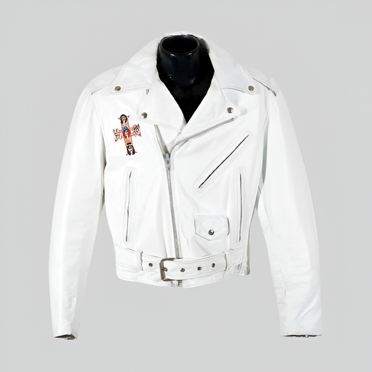 Guns N' Roses Paradise City White Leather Jacket