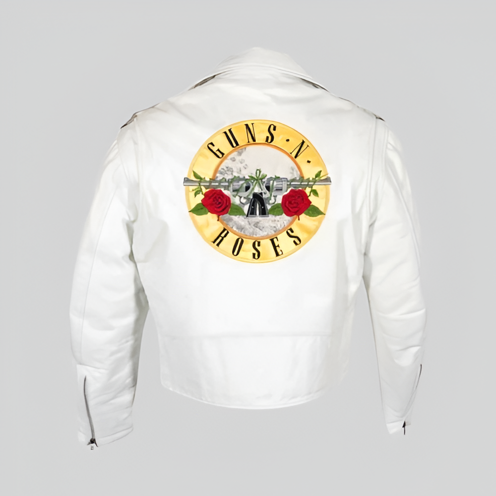 Guns N' Roses Paradise City White Leather Jacket