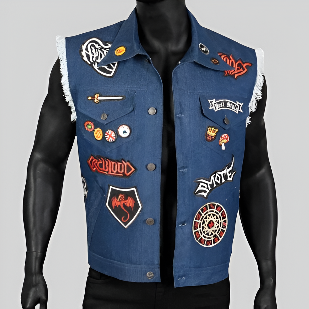 Onward Barley Lightfoot Denim Vest with Patches