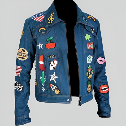 Rocketman Taron Elton John Patchwork Denim Jacket