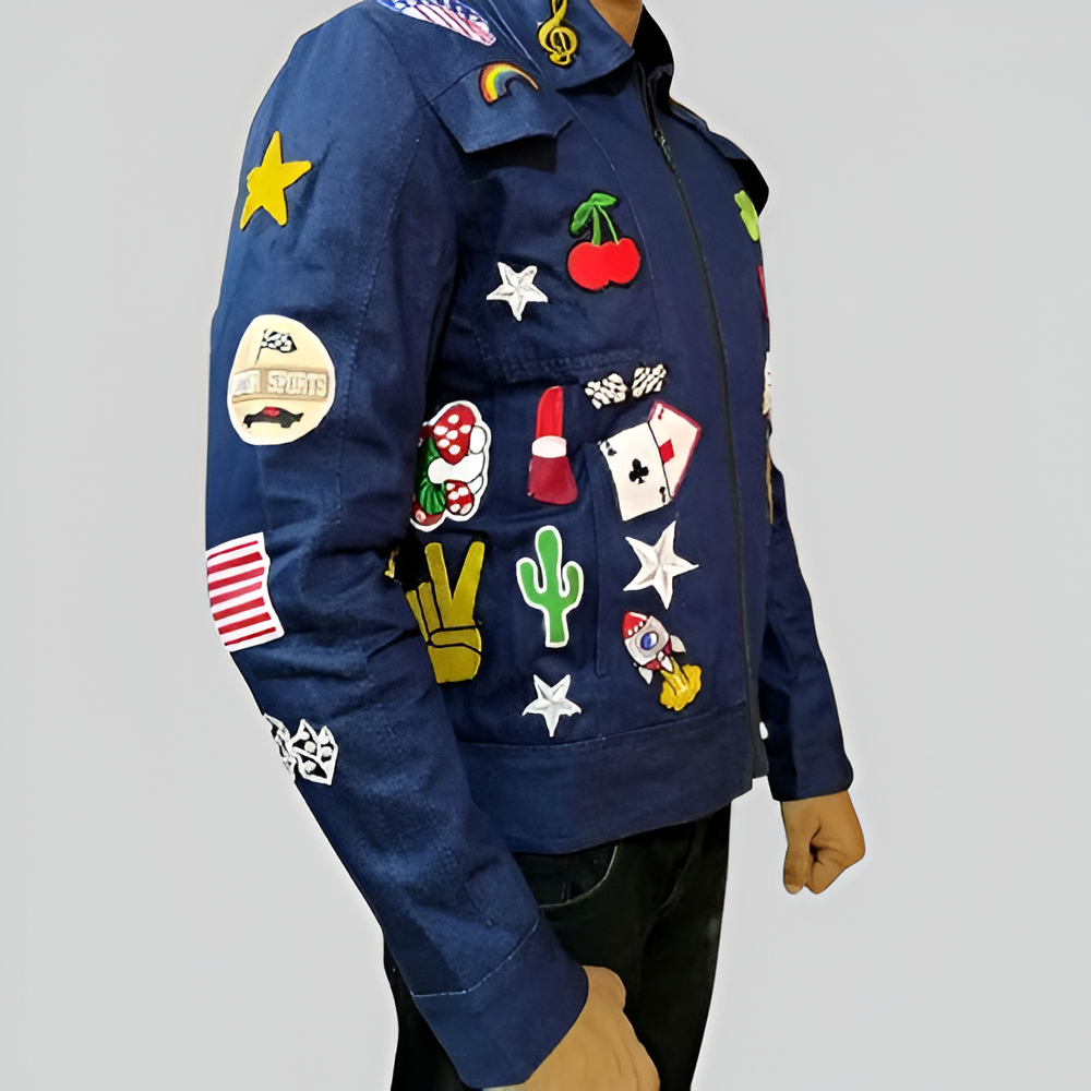 Rocketman Taron Elton John Patchwork Denim Jacket