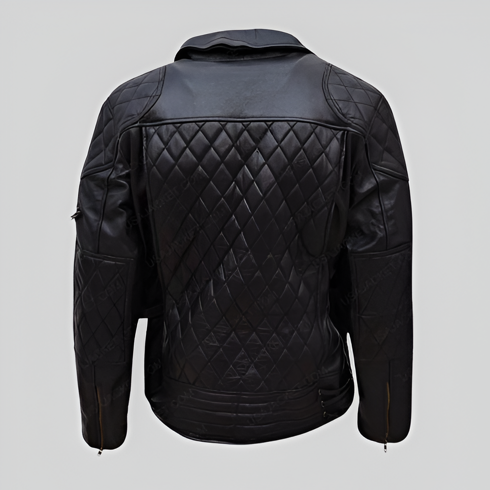 Classic Black Motorcycle Leather Jacket