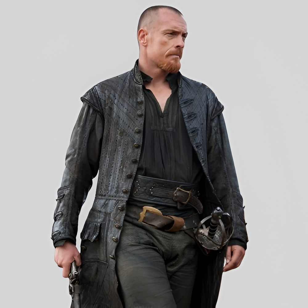 Captain Flint Black Sails Leather Coat