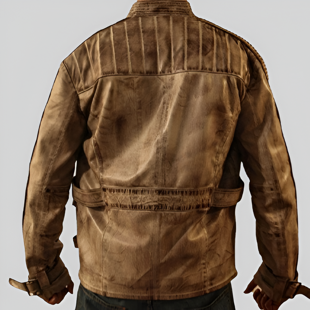 Vintage Distressed Leather Jacket