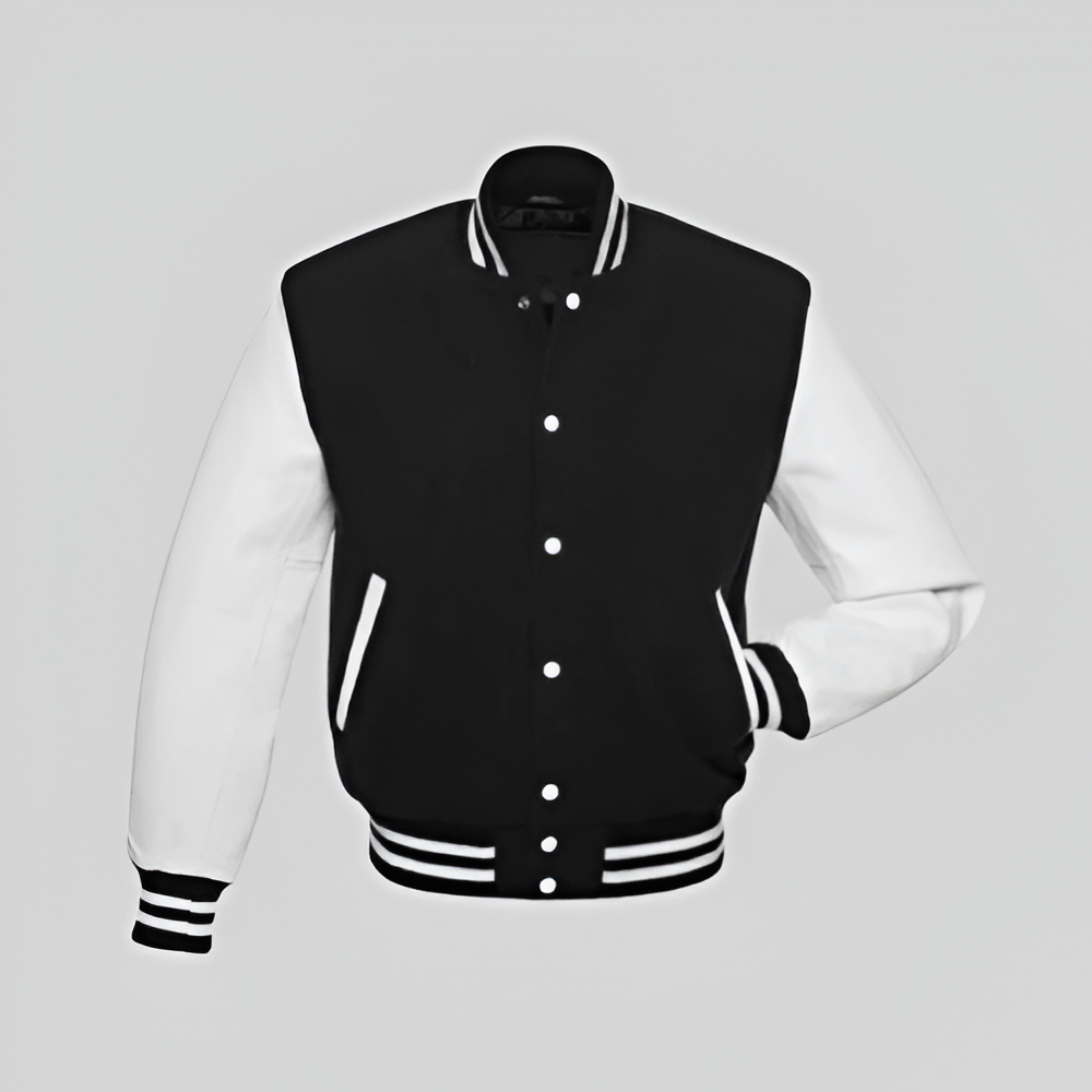 Classic Black and White Varsity Jacket