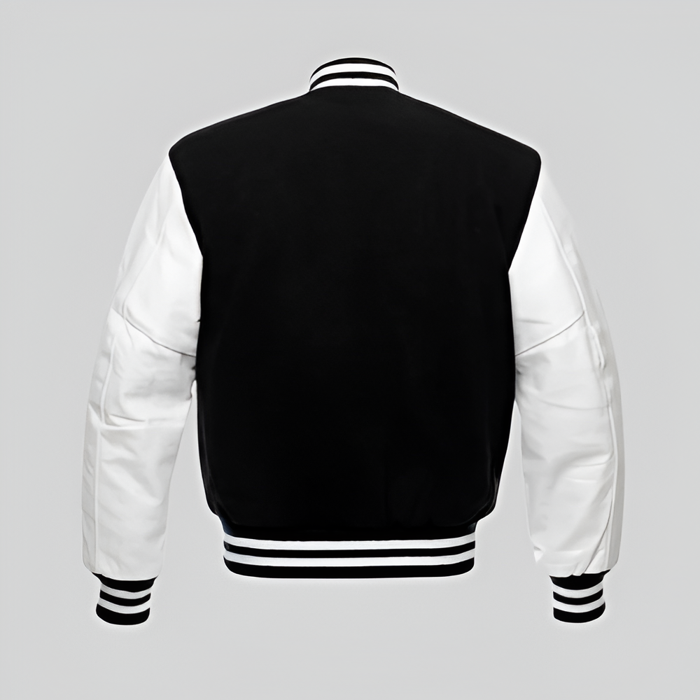 Classic Black and White Varsity Jacket