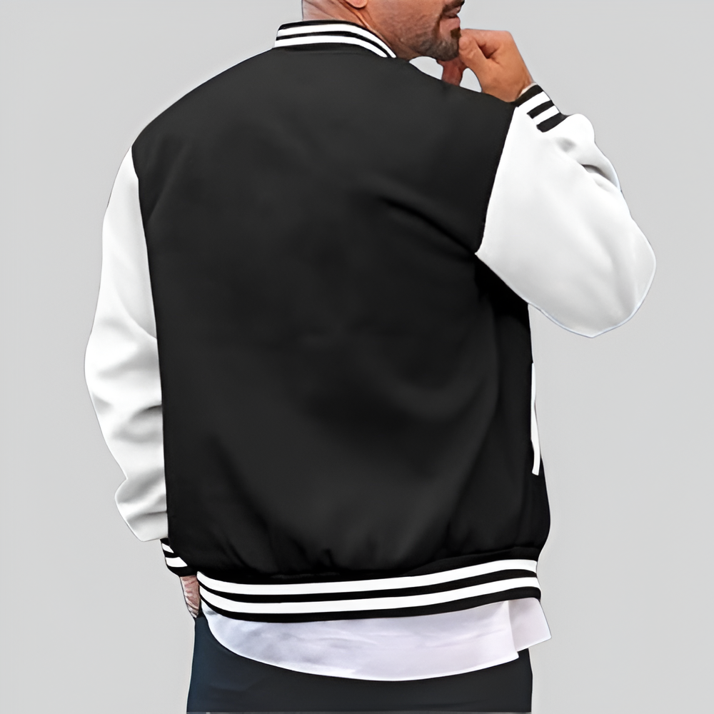 Classic Black and White Varsity Jacket