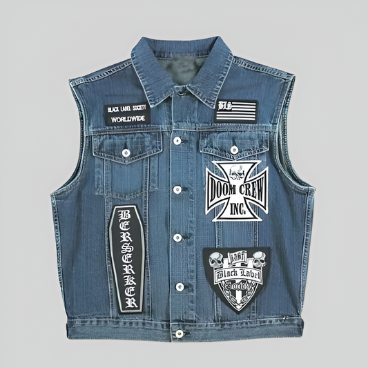 Black Label Society Biker Denim Vest