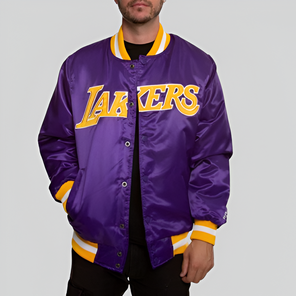 Los Angeles Lakers Purple Satin Jacket