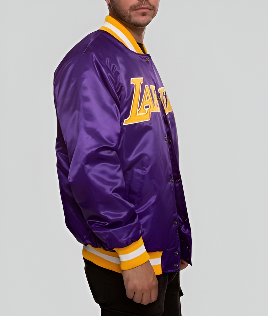 Los Angeles Lakers Purple Satin Jacket