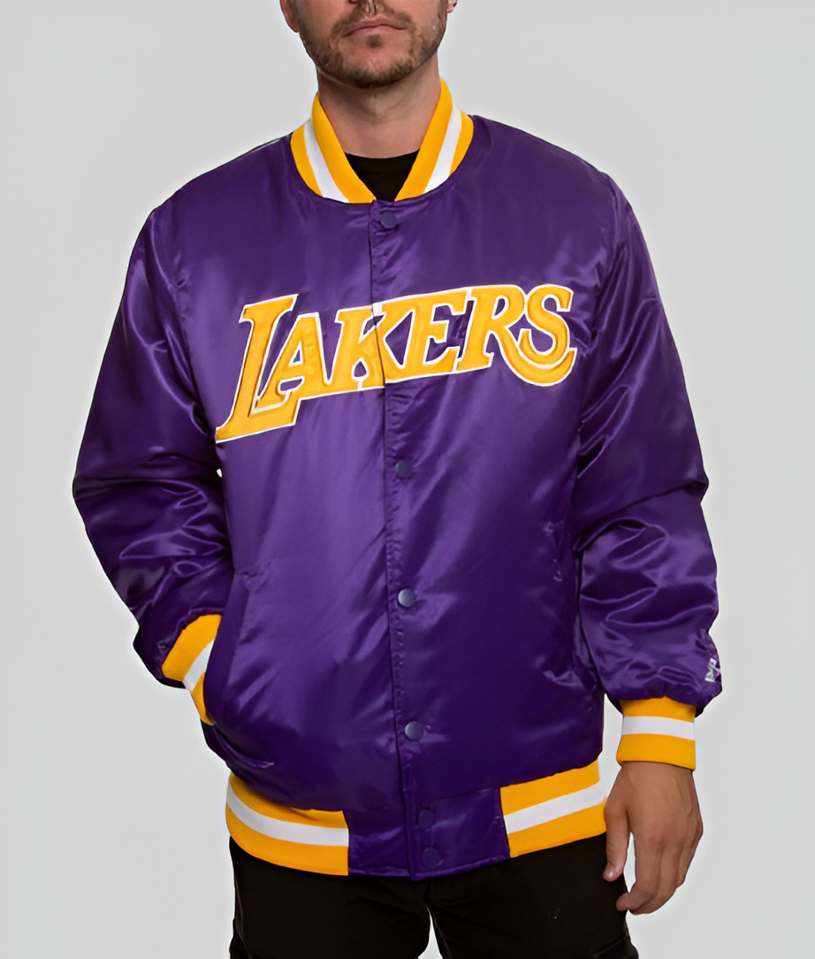 Los Angeles Lakers Purple Satin Jacket