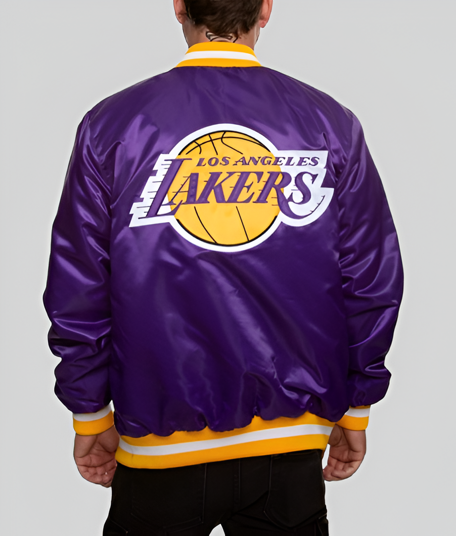 Los Angeles Lakers Purple Satin Jacket