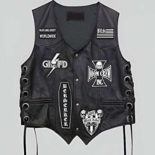 Black Label Society Doom Crew leather vest