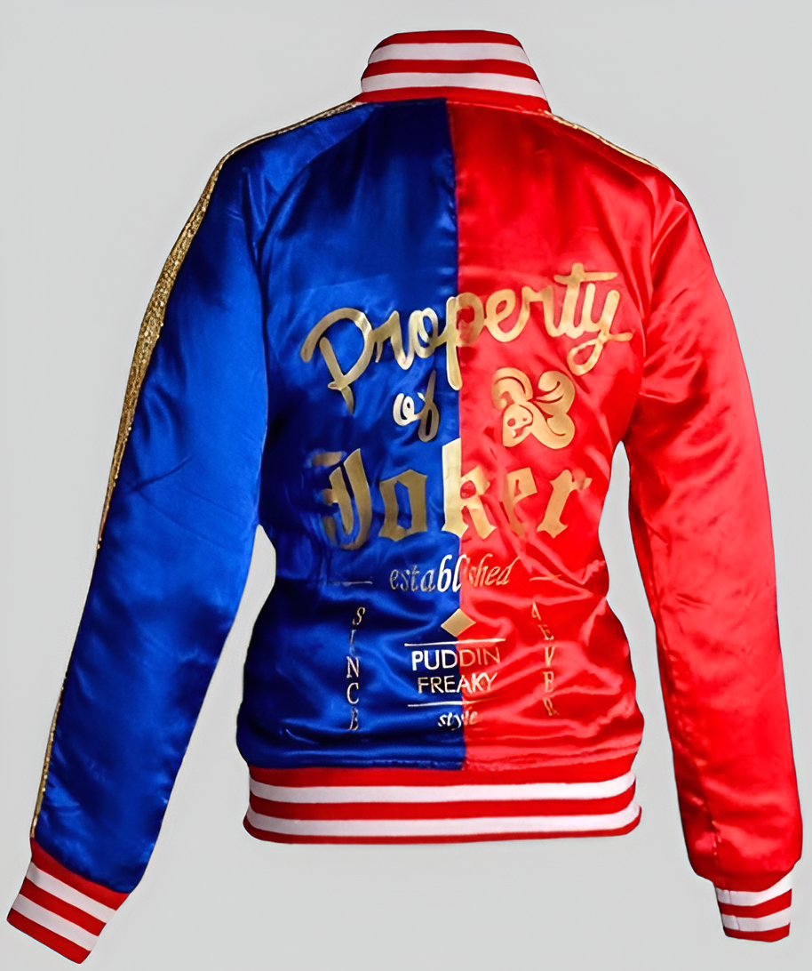 Harley Quinn Satin Bomber Jacket