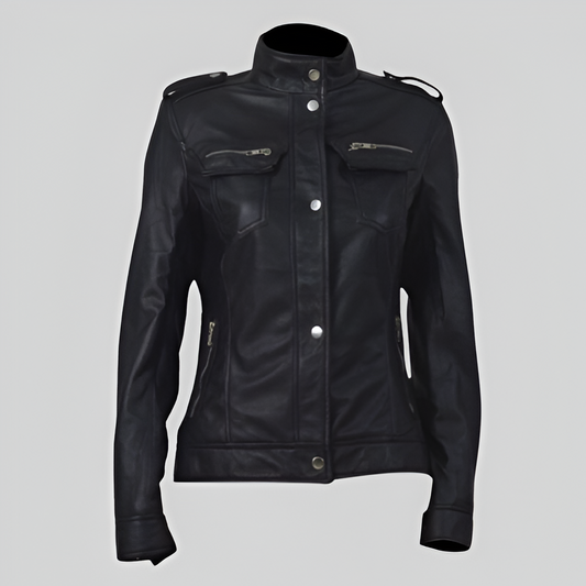 Women's Distressed Leather Jacket