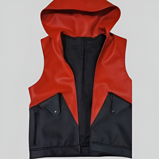 The Batman Red Leather Vest