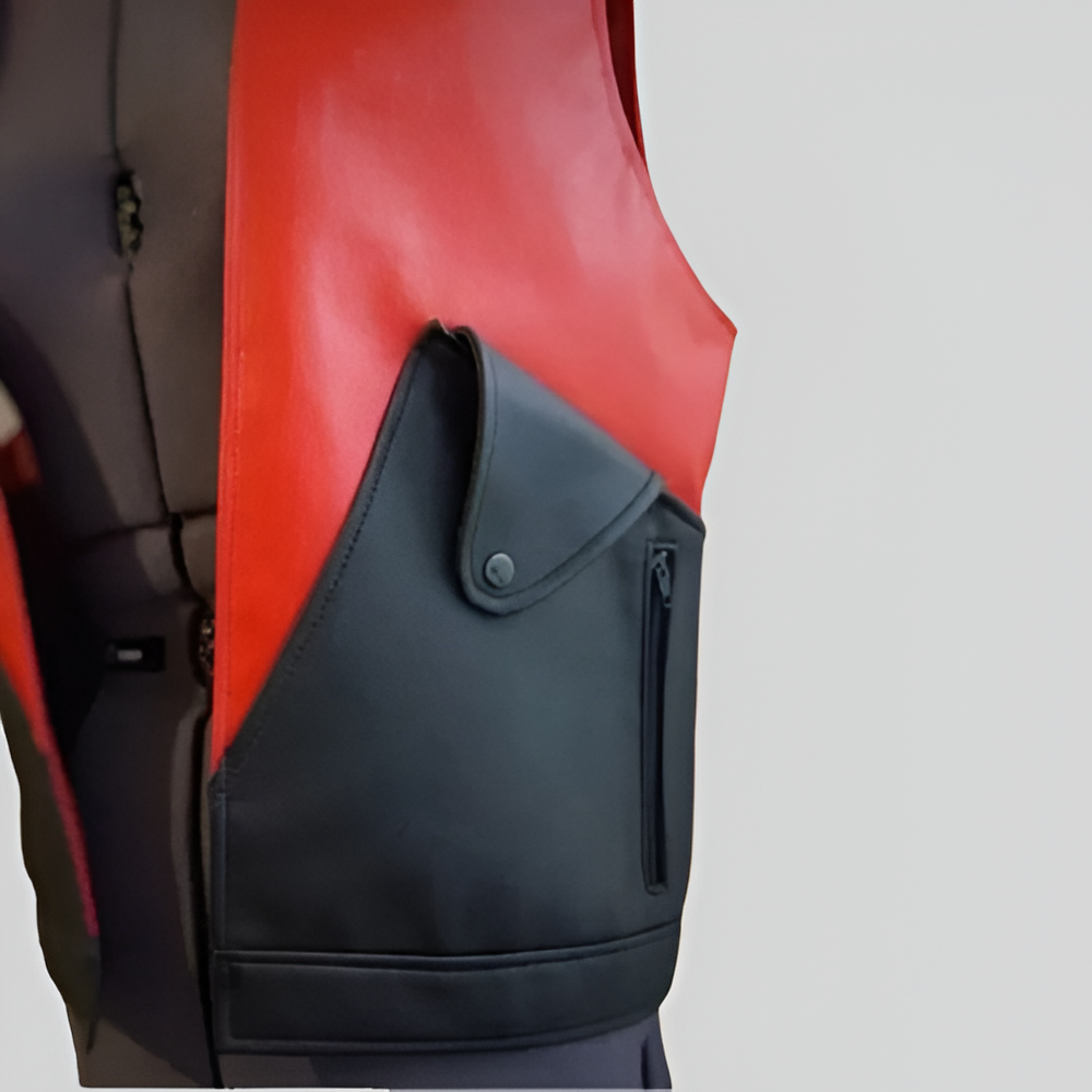 The Batman Red Leather Vest