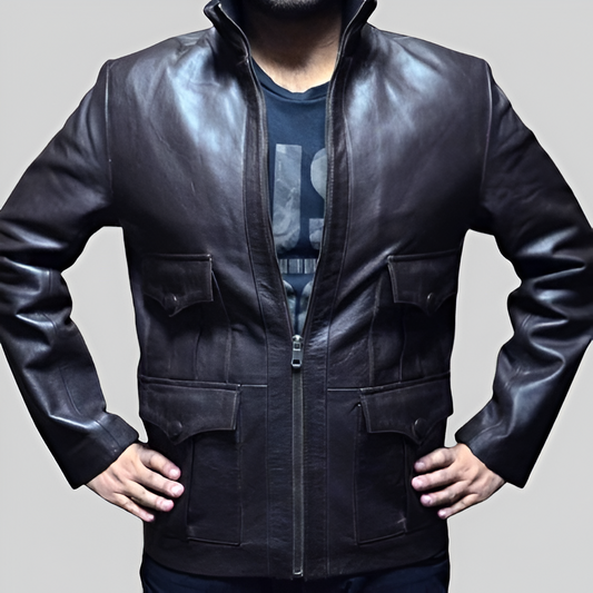 James Bond Casino Royale Leather Jacket Black