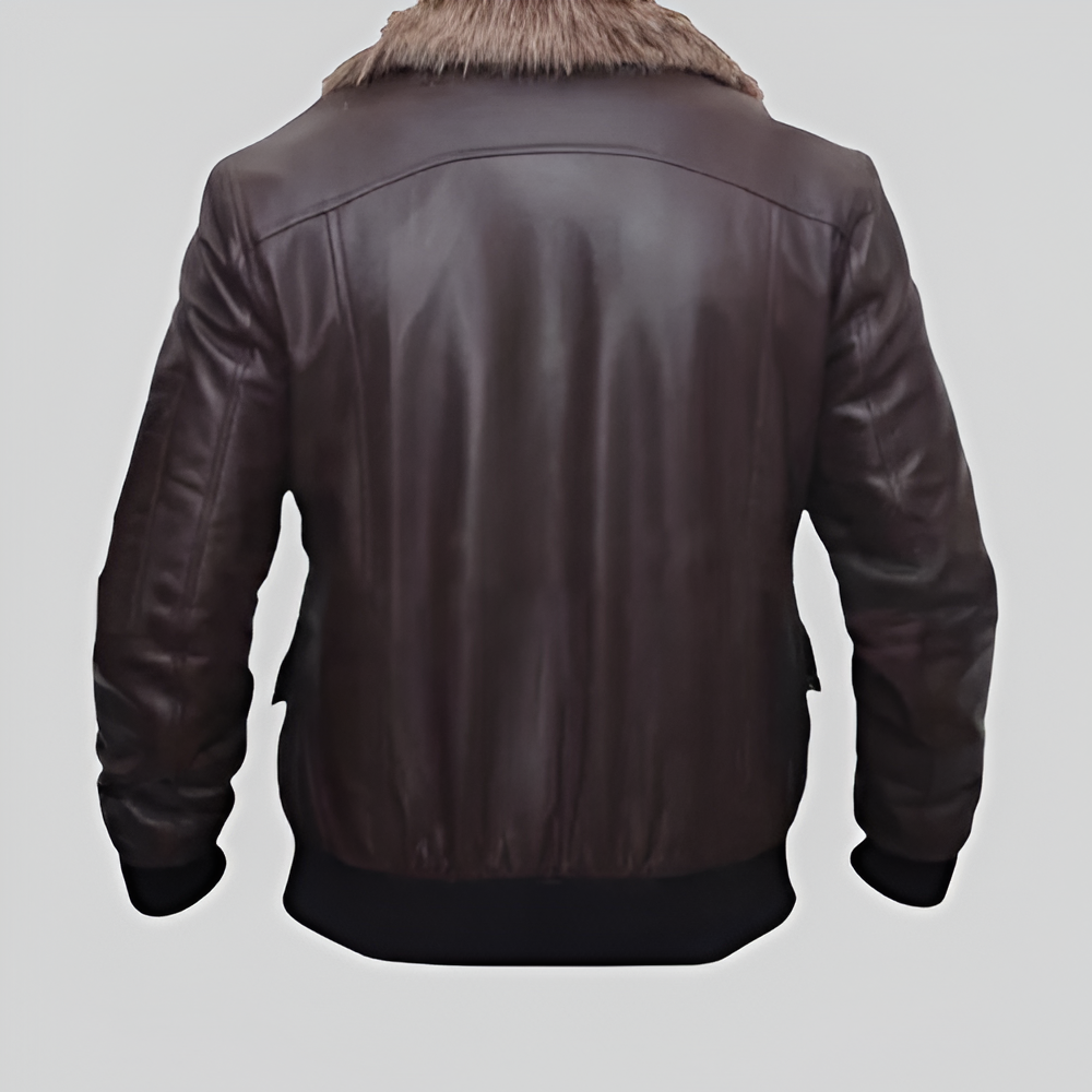 Adrian Toomes Bomber Fur Leather Jacket