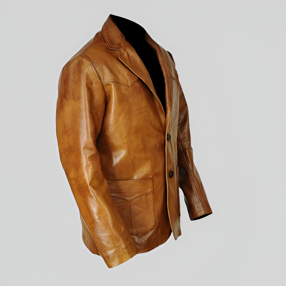 Rick Dalton Vintage Leather Sport Coat