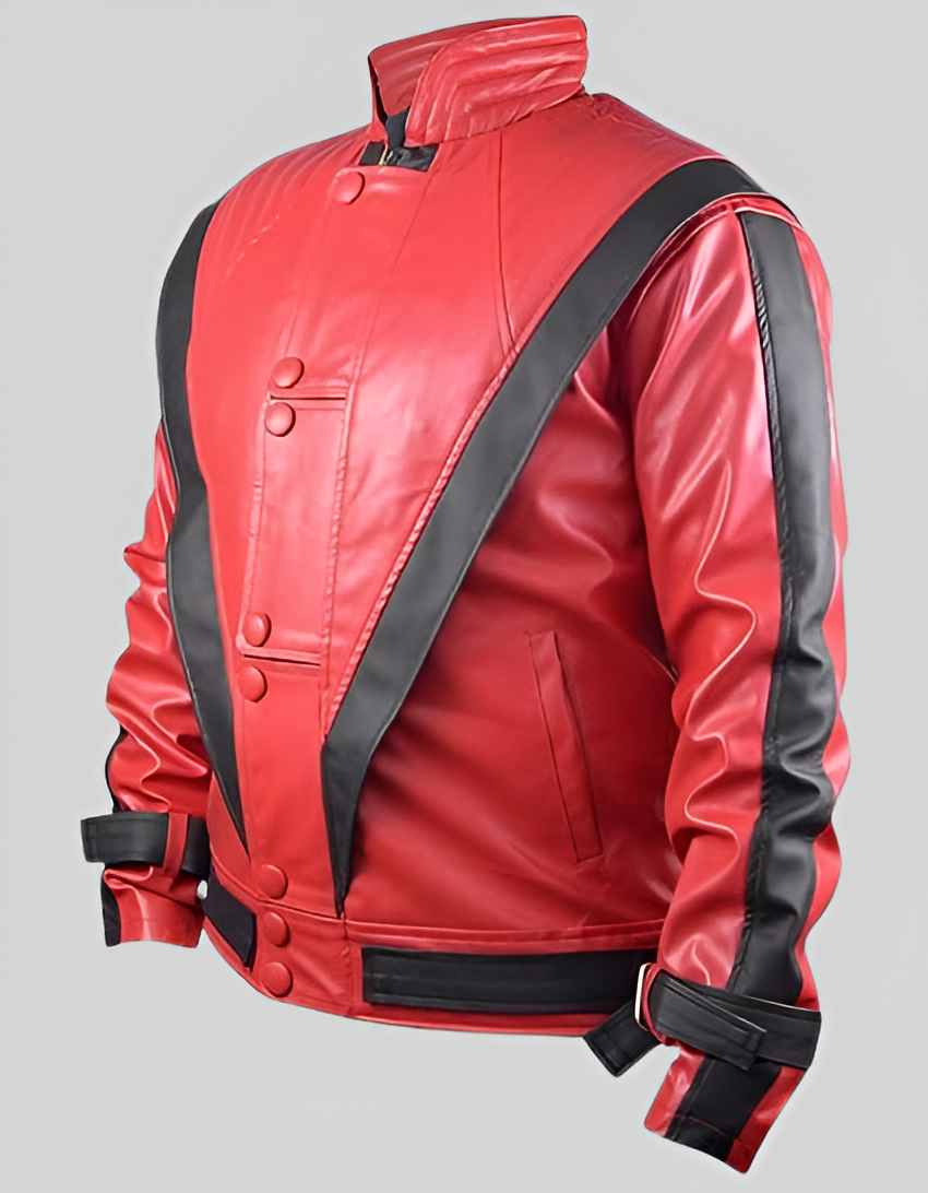 Michael Jackson Thriller Red Leather Jacket