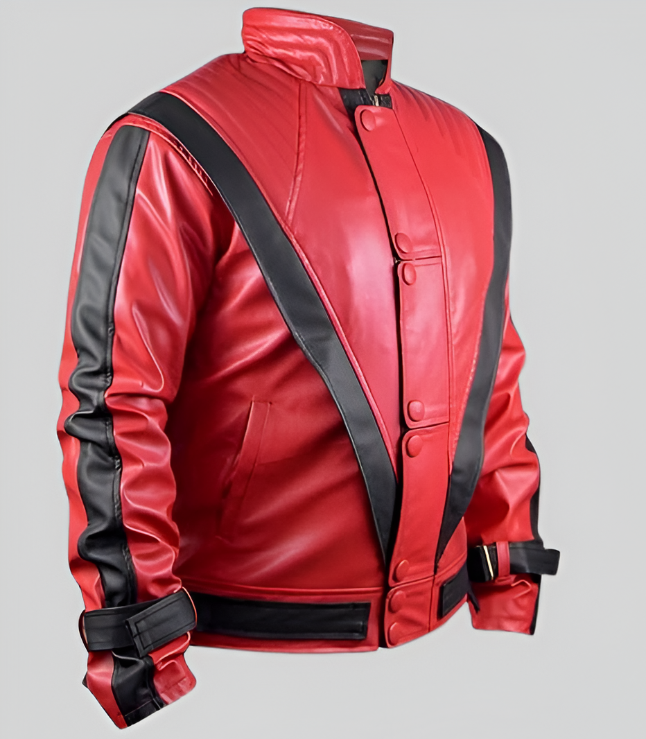 Michael Jackson Thriller Red Leather Jacket