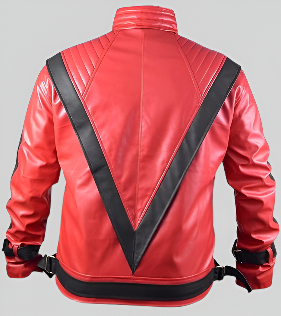 Michael Jackson Thriller Red Leather Jacket