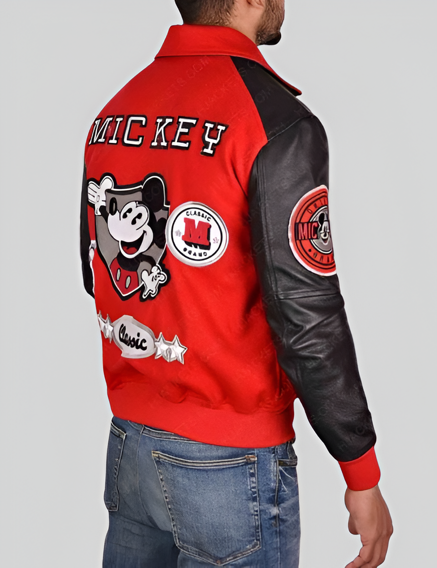 Michael Jackson Mickey Mouse Varsity Jacket