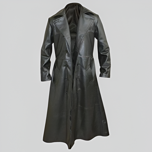 The Crow Eric Draven Black Leather Trench Coat