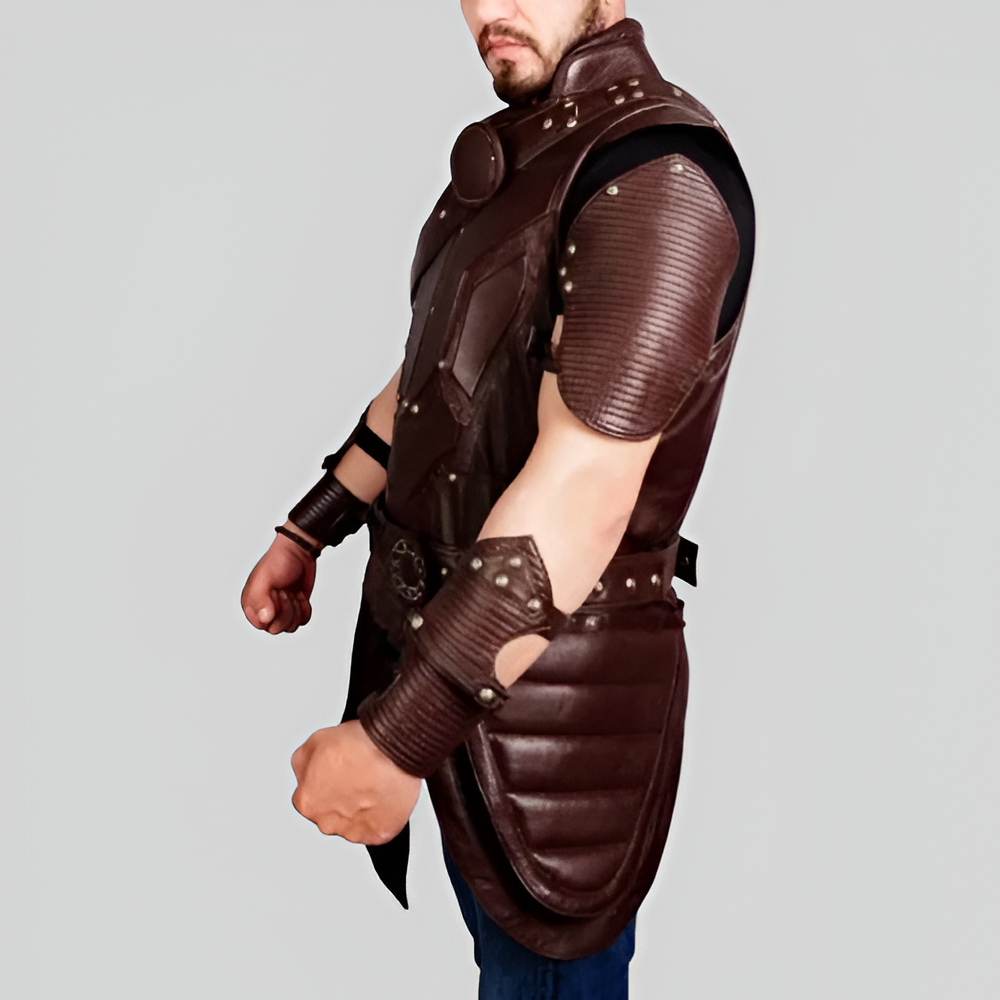 Chris Hemsworth Thor Ragnarok Brown Leather Vest