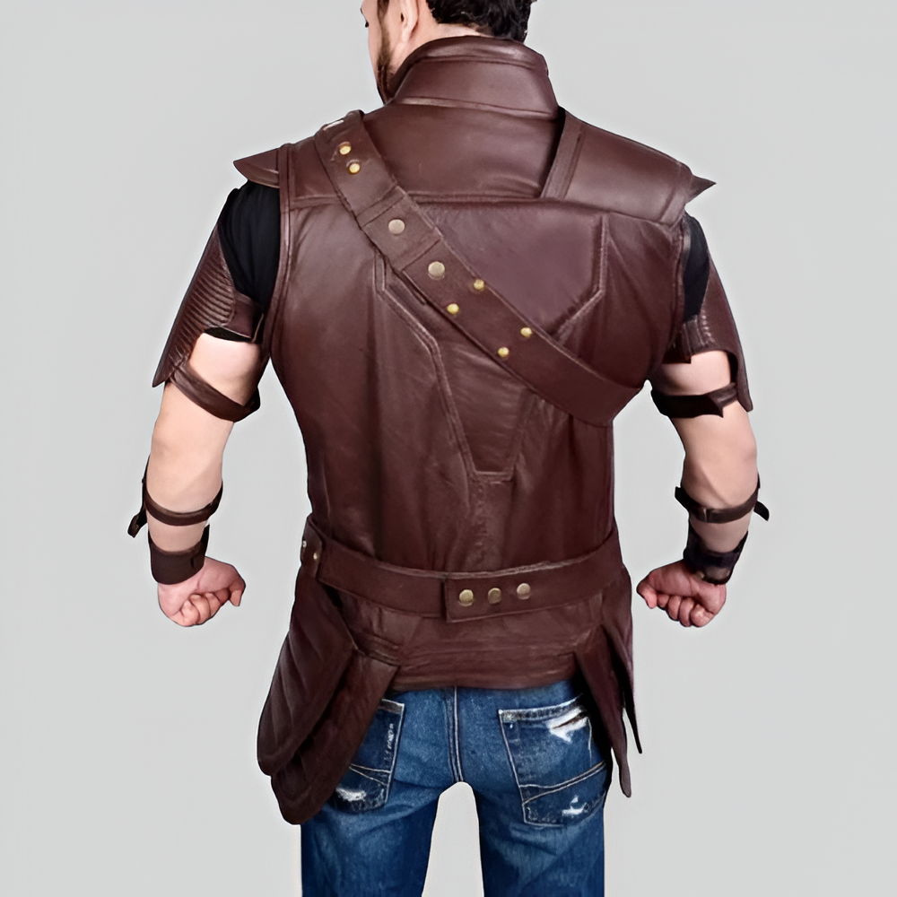 Chris Hemsworth Thor Ragnarok Brown Leather Vest