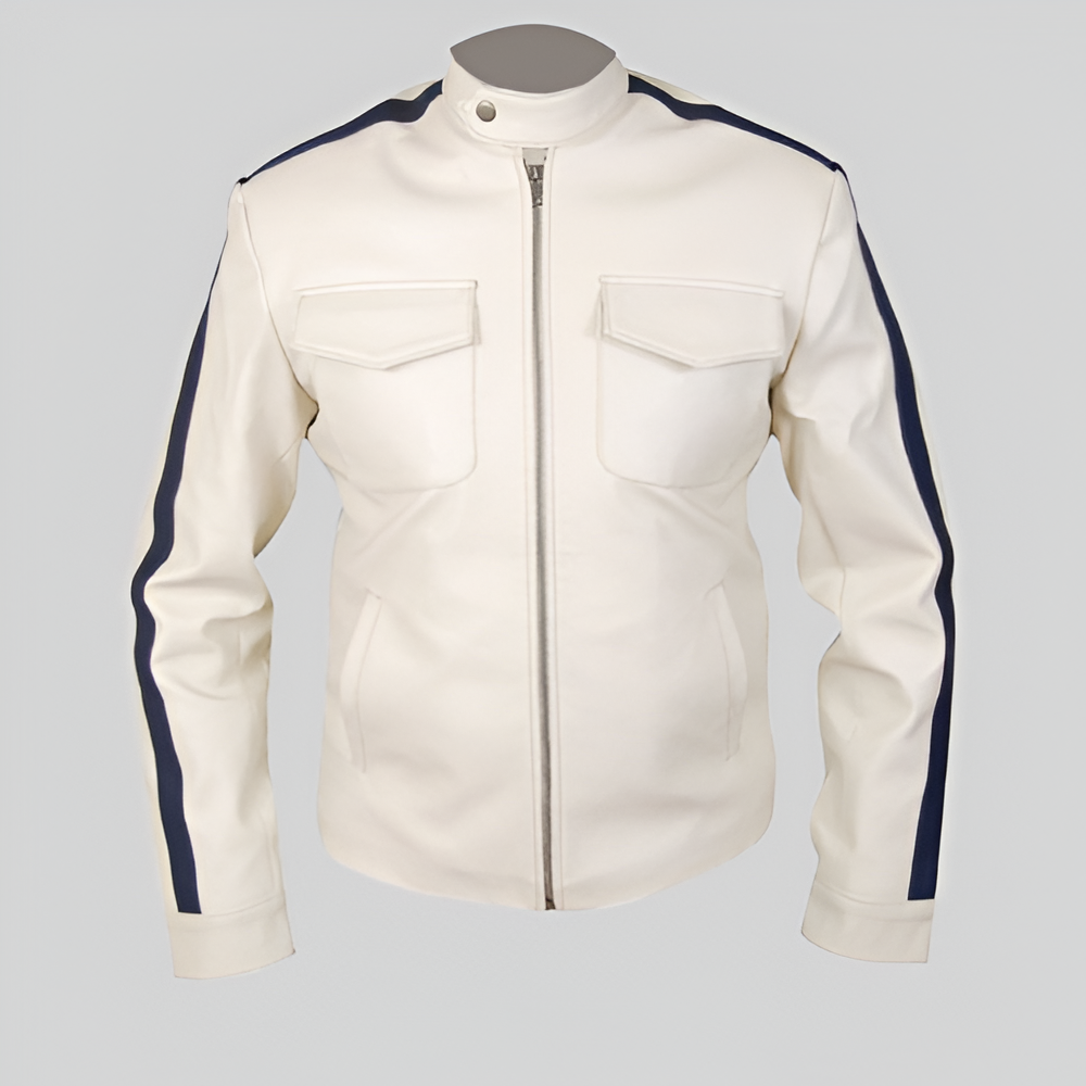 Iconic White Leather Jacket