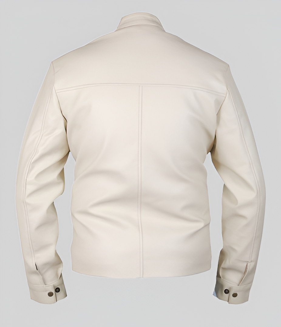 Iconic White Leather Jacket